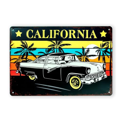 Image of Eazywagon Decorative Retro Metal Signs Wall Plate - 12x8 Inch (Forde California) | Weatherproof Vintage Metal Sign Plate for Cafe, Home, Bar, Garage | Decorative Wall Hanging Sign Board