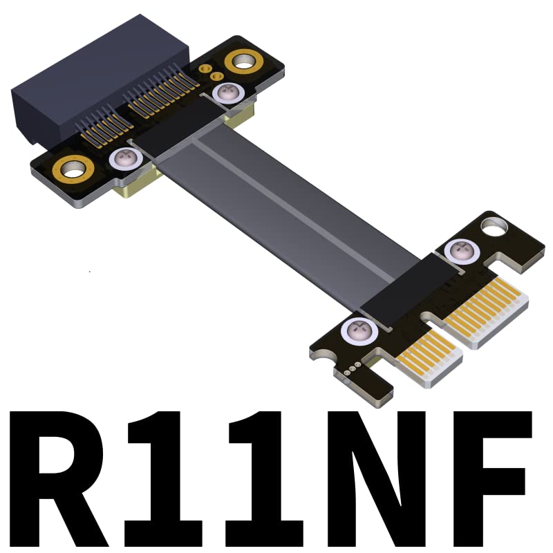 QJJ PCI Express x1 Jumpers para conector de borde, cable de 25cm, modelo R11NS (intercambio de señal Tx a Rx) miniatura 6