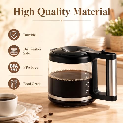 Image of COM532M 10-Cup Glass Carafe Replacement for De'Longhi Coffee Maker