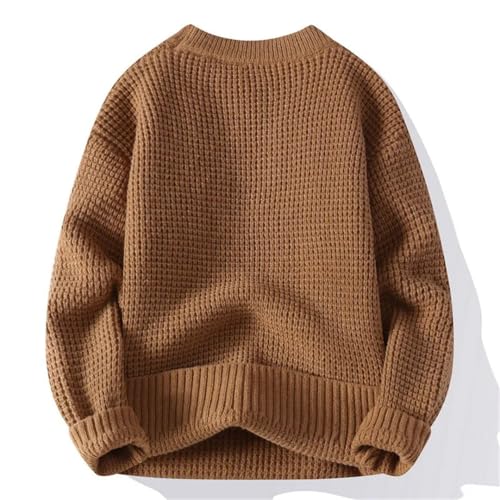 Solid Sweater for Men Fall Winter Warm Long Sleeve Slim-Fit Sweater3