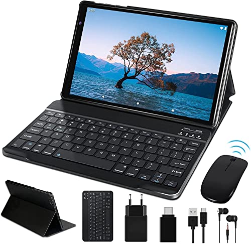 【MIGLIOR REGALO & ACCESSORI PER TABLET】 Tablet Android 11 sono dotati di tastiera, mouse, custodia in pelle, auricolare, pellicola protettiva, adattatore OTG, testina di ricarica, dati di Type C cavo. La dimensione del prodotto è 24*16.5*0.85 (cm), il peso è di 500 grammi. Può essere facilmente riposto in uno zaino ed è un compagno ideale per i tuoi brevi viaggi. FACETEL tablet è di alta qualità e poco costoso, il che lo rende il miglior regalo di Natale per la famiglia e gli amici.