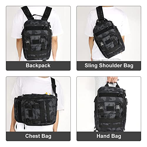 Angeltasche, Angelgerät Tasche Wasserdichter Angelgerät Rucksack zur Aufbewahrung und Organisation von Angelzubehör und… – Bild 6