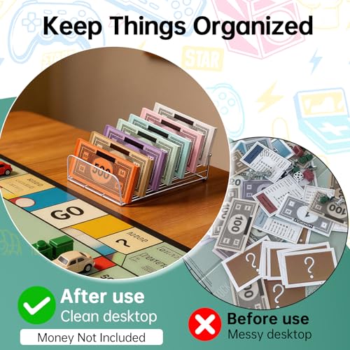 Accesorios Monopoly de acrílico resistente y transparente con siete compartimentos 6
