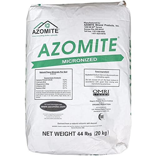 Azomite Raw Supply Organic Trace Mineral Powder 44LB Micronized, White