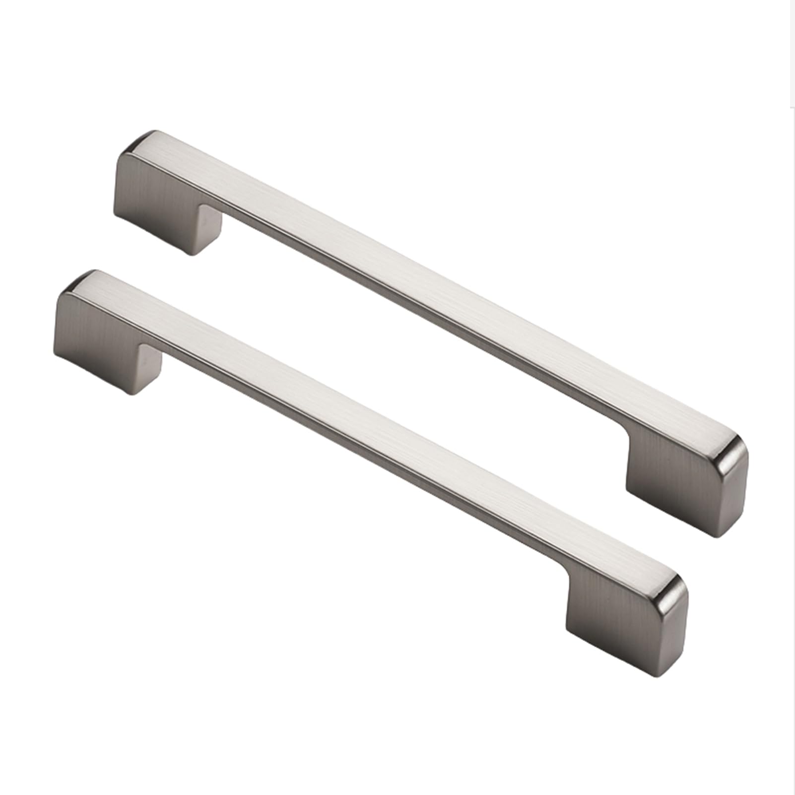 RSWZSFL Cabinet Pulls Kitchen Cupboard Handle Modern Zinc Alloy Drawer Pulls 2 Pack Wardrobe Door Handle with Screws Furniture Handles for Kitchen Bathroom Cupboard (Pitch:224mm,Brushed)