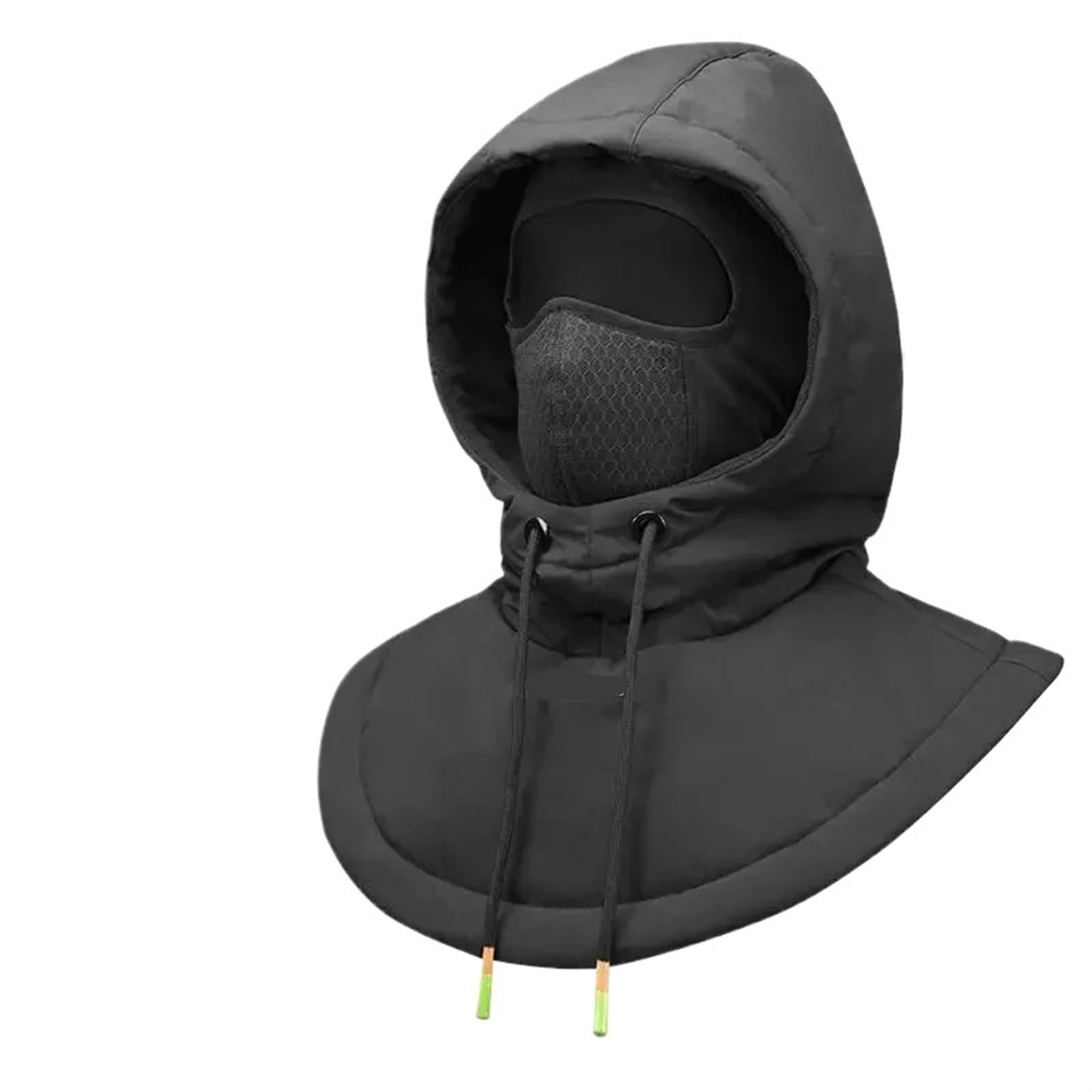 Masque de Cyclisme d'hiver for Femmes et Hommes, Cagoule Chaude Coupe-Vent, Masque de Ski en Polaire Double Couche, Masque de Moto et de Scooter(Gray)