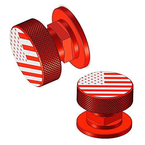 Welding Hood Helmet Pipeliner Fasteners-1Pair USA Flag Pattern Aluminum Helmet Pipeliner Headgear Replacement Parts Accessories Screws Flip Hood,