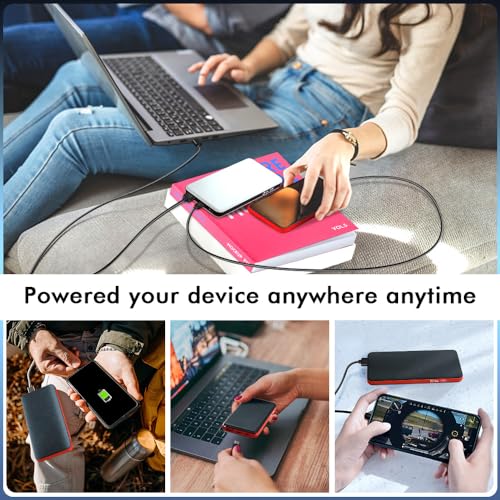 2-Pack Power Bank Portable Charger 10600mAh, PD20W 22.5W PowerBank Fast Charging USB C Input and Output, for Smartphones and More - Image 6