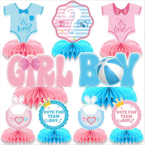Gender Reveal Decoration, 1 Set Baby Shower Table Centerpieces for Gender Reveal Party, Newborn Celebration Photo Props, Its a Boy Girl Thing, Gender Reveals Plates and Napkins