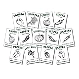 Organic Salsa Garden Seed Kit - 13 Varieties of Heirloom Non-GMO Vegetable Herb and Pepper Seeds - Tomatoes, Tomatillo, and Onions