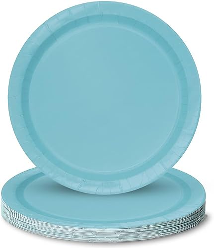Unique 20 assiettes en carton 18 cm Bleu sarcelle 46862