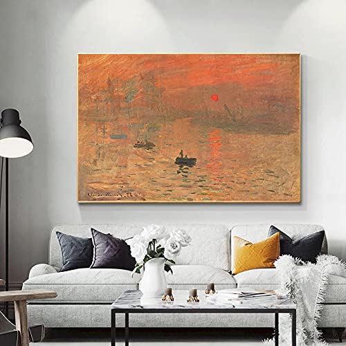 Peintures Claude Monet Impression Sunrise affiche murale 40x60 - 4
