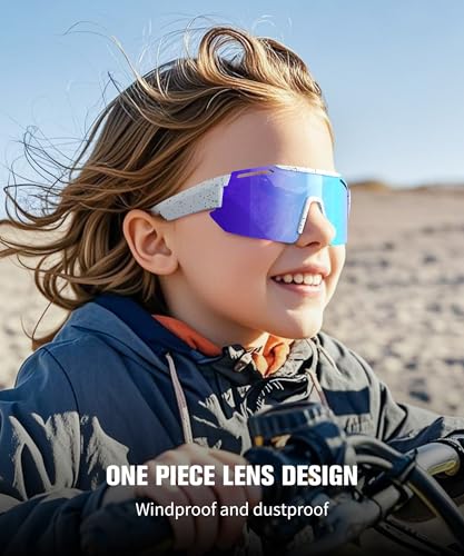 KALIYADI Polarized Youth Baseball Sunglasses: Kids Sunglasses for Boys Girls Sports Cycling Running UV400 Protection Age 6-142