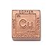 1 lb Copper Cube Paperweight - .999 Pure Chemistry Design with Certificate of Authenticity (1 Pound) by Mint State Gold