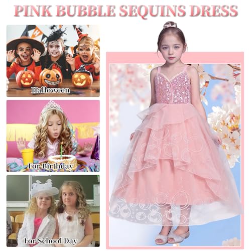 Vestido de Bruja para Niñas Princesa Brillante Rosa miniatura 2