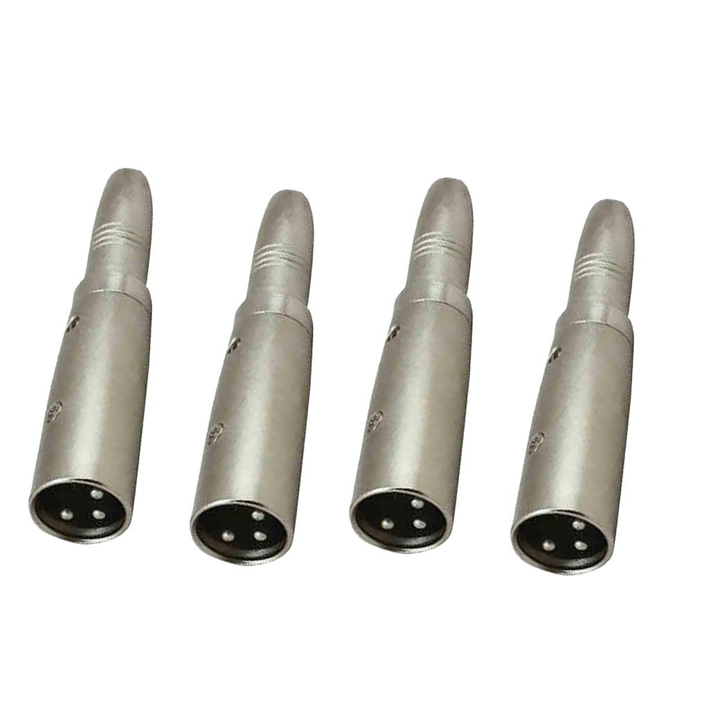 4 Stück Xlr Male Auf 6,35Mm Female Adapter