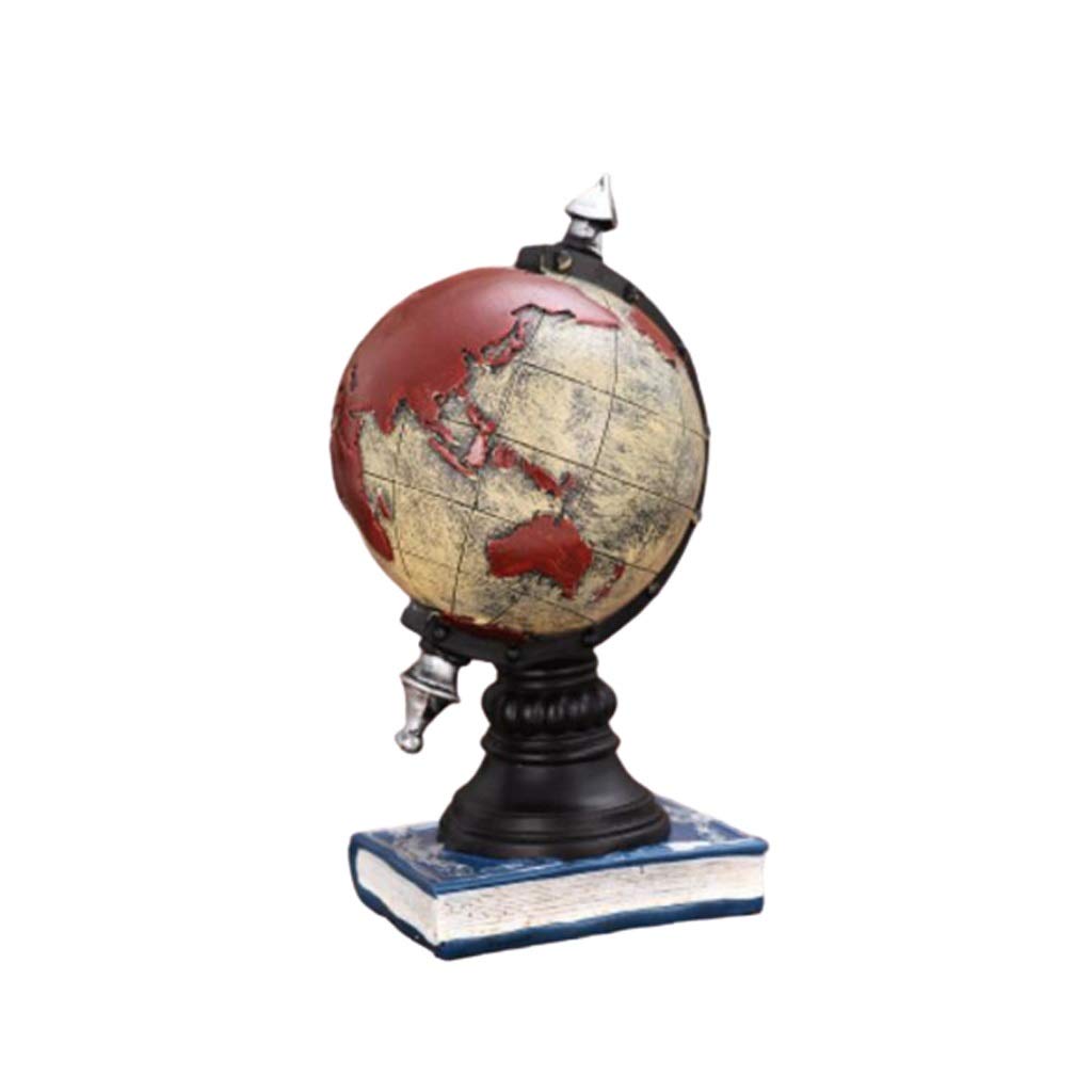 Piggy Bank Coin Money Resin Creative Currency for Lovers Children Home Decoration(Red)