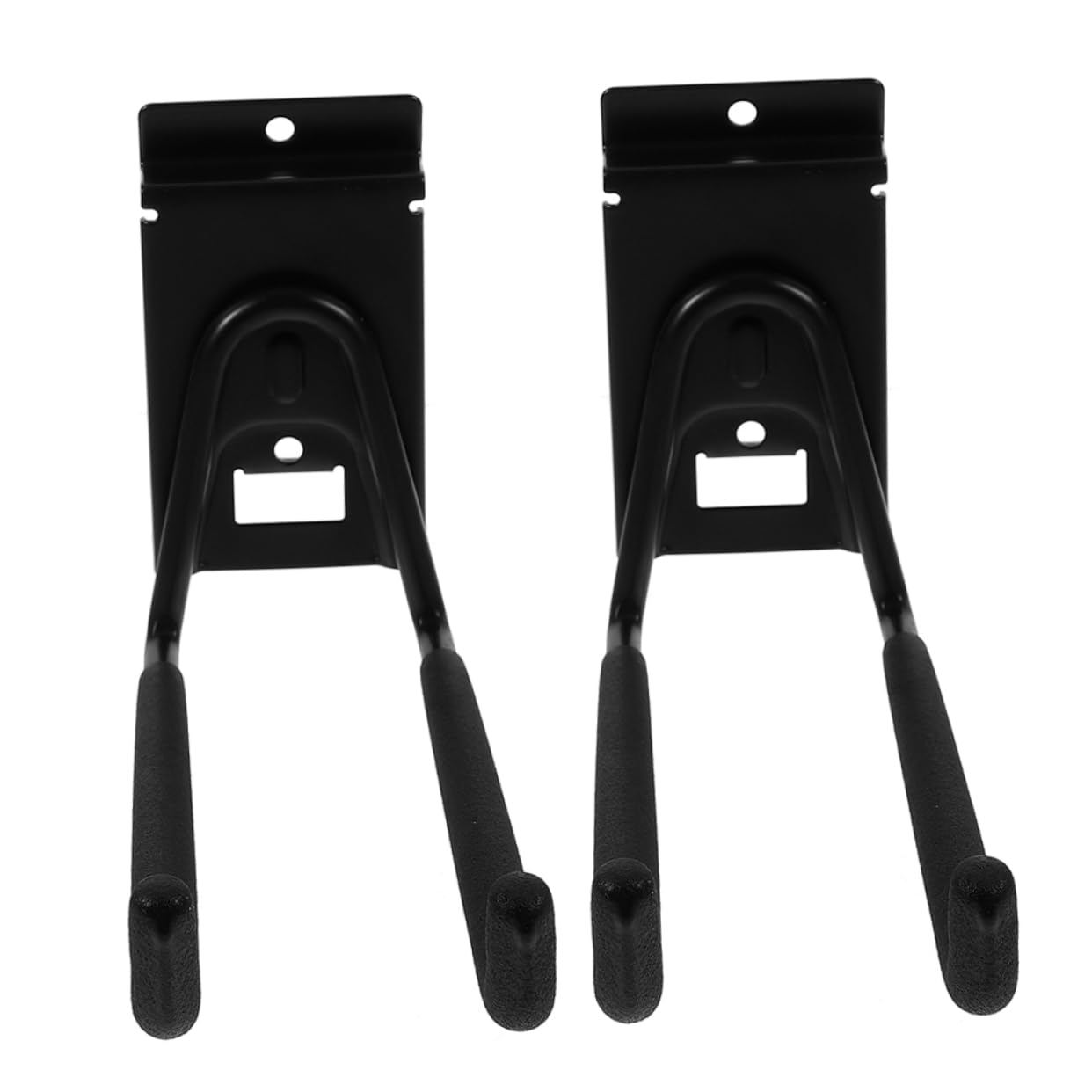 Ganci da Garage a Parete in Ferro Nero 2 Pezzi da 8 Pollici
