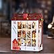 Weihnachten Mini Haus DIY Miniatur Haus Kit mit Möbeln, Navidad DIY Book Nook Kit, Puppenhaus Miniatur mit Möbeln