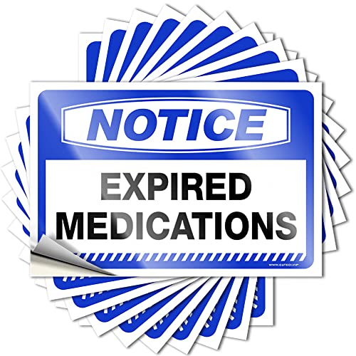 Calcomanías para tu auto Notificación de medicamentos caducados, 10 unidades, pegatinas mecánicas, calcomanías y calcomanías para caja de herramientas (tamaño: 6 x 9 cm)