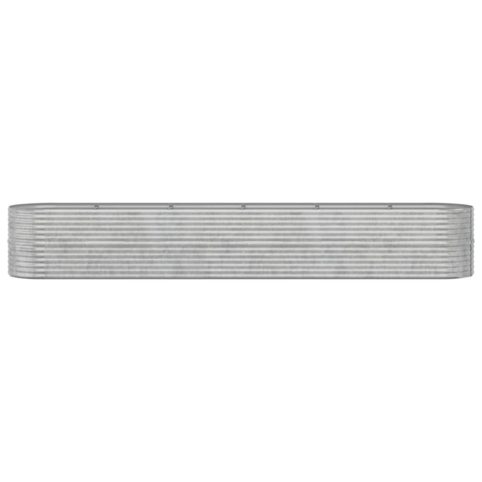 ZEYUAN Jardinera arriate, Macetero Exterior, Macetas para Flores Y Plantas, Jardineria, Huerto Urbano Terraza, Mesa De Cultivo, Huerto En Casa, Acero Recubrimiento Polvo Plata 440x80x68 cm