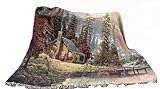 Manual Thomas Kinkade 60 X 50-InchTapestry Throw, A Peaceful Retreat