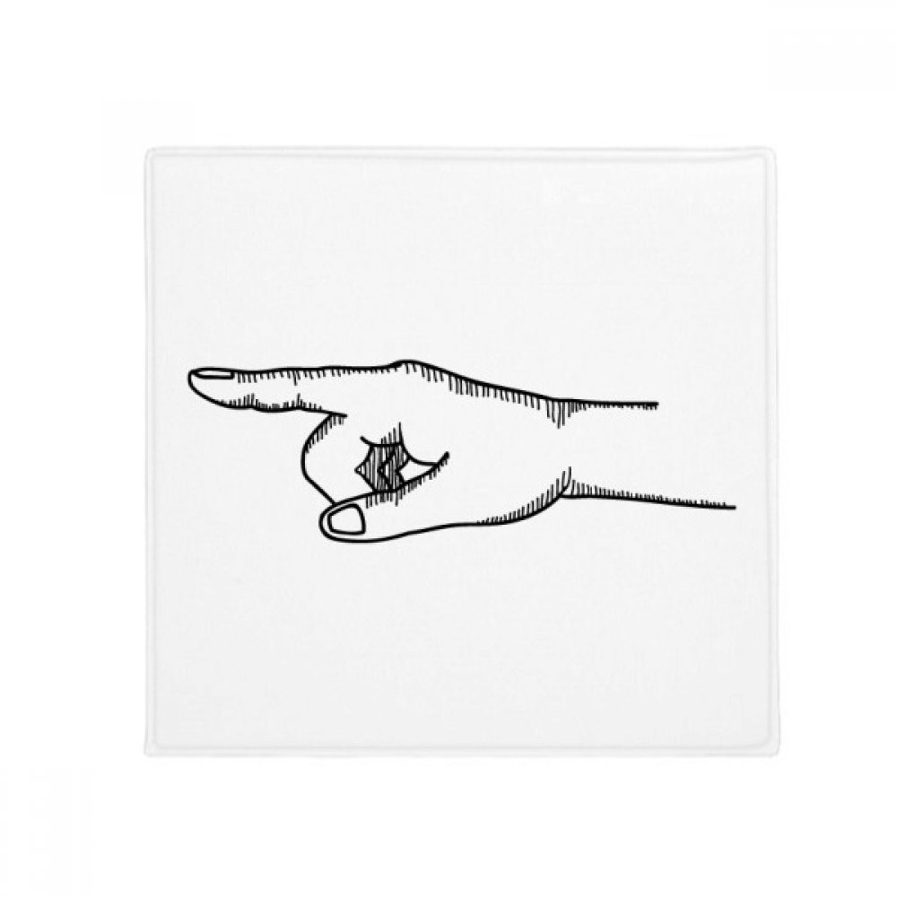 Tapis de sol antidérapant motif ligne dessin gauche carré 80 cm