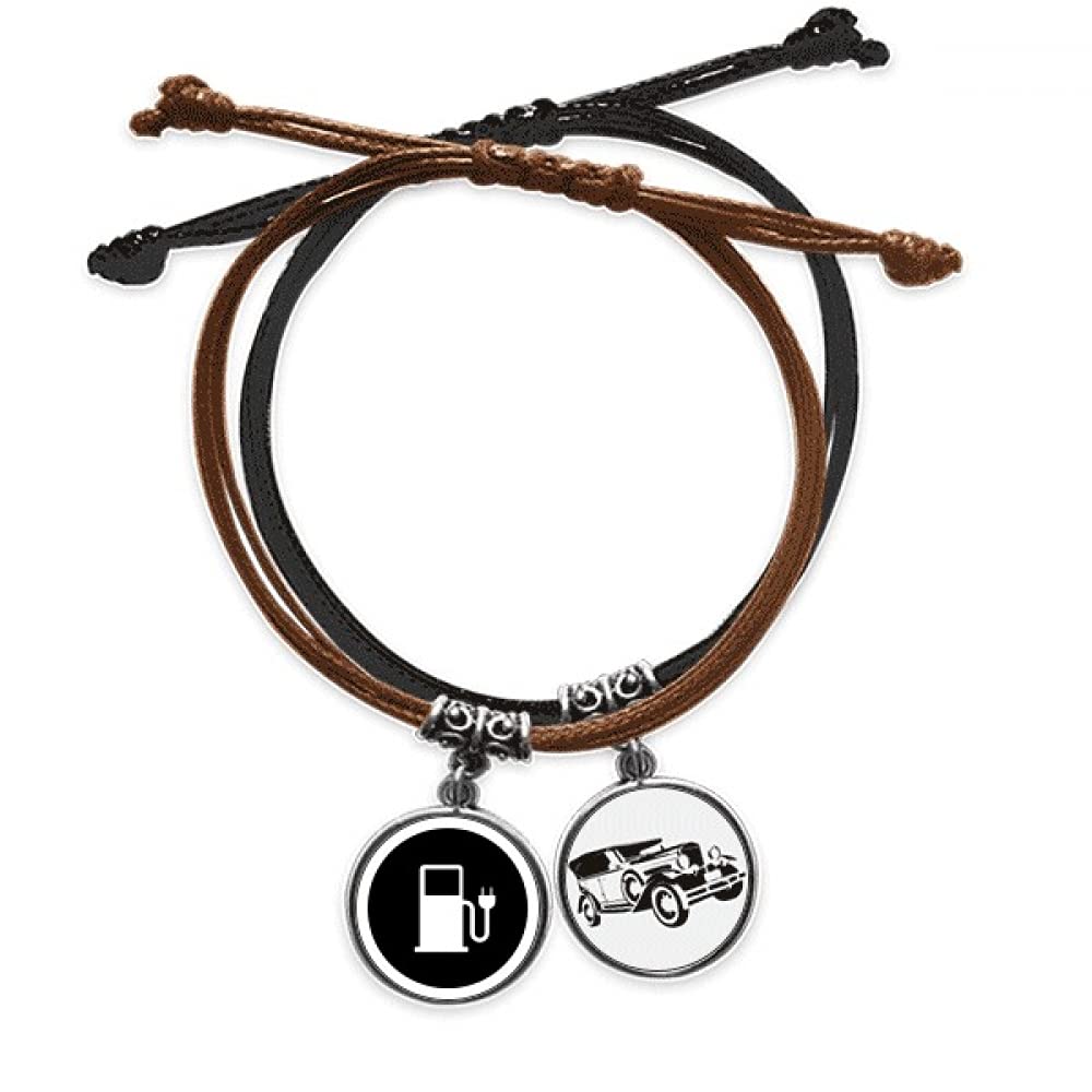 Bracelet Corde Main Chaîne Bracelet Cuir Minibus Ajustable - 3
