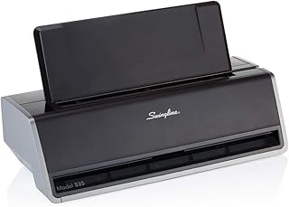 Swingline Electric 3 Hole Punch, Commercial Hole Puncher, 28 Sheet Punch Capacity, Jam Resistant, Touch Screen, Platinum (74535)