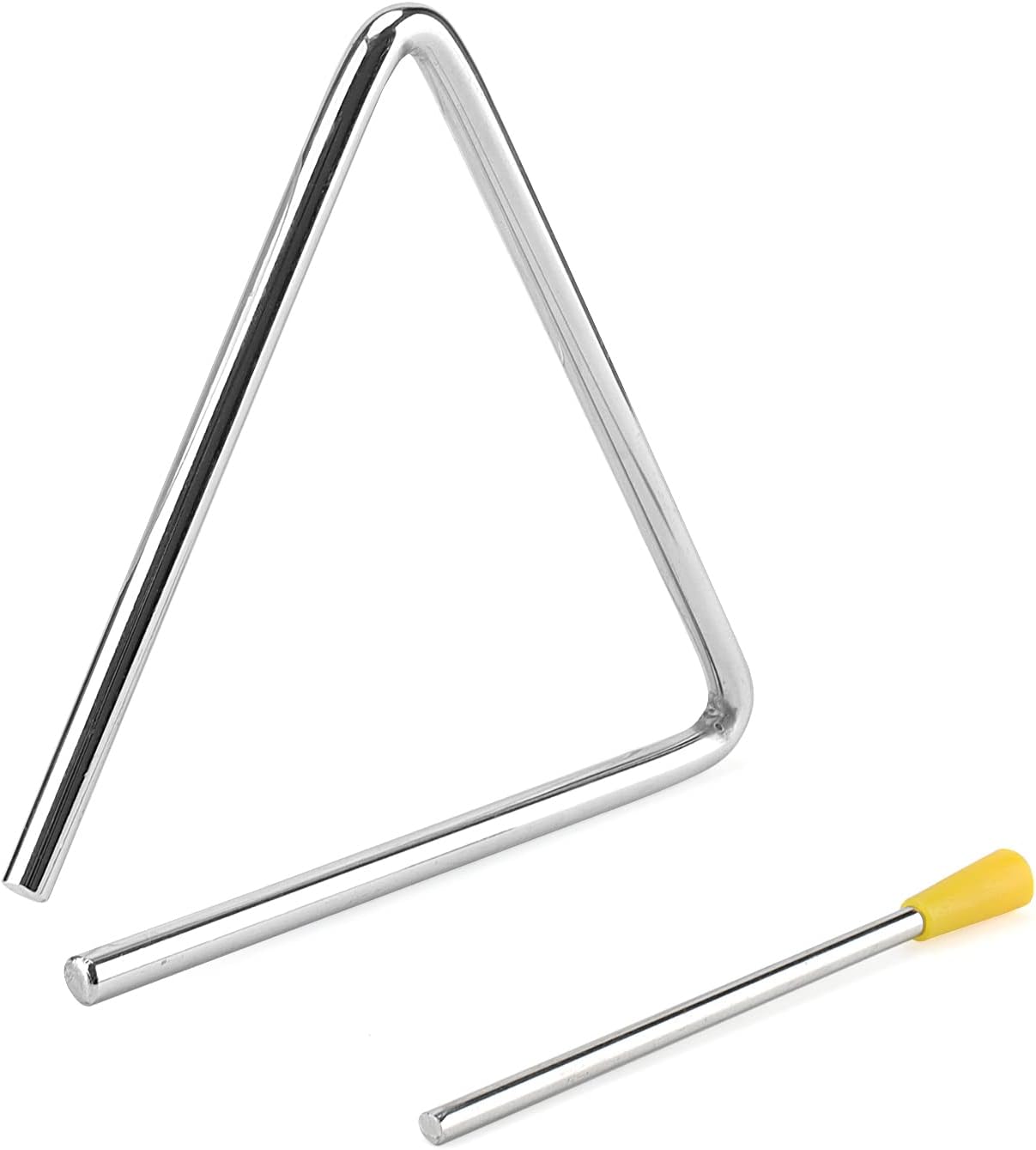 SOUJAP 12 Pack 6 Inch Triangle Instrument, Musical Steel Triangles with Striker, Hand Percussion Triangle Instrument for Music Clubs, Band