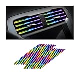 20 Pieces Car Air Conditioner Decoration Strip for Vent Outlet, Universal Waterproof...