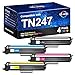 Price comparison product image Uniwork Toner Cartridge Replacement for Brother TN247 Compatible with L3210CW L3230CDW L3270CDW L3510CDW L3550CDW L3710CW L3730CDN L3750CDW L3770CDW(Black Cyan Magenta Yellow, 4-Pack)