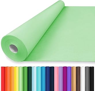 Vanhench Eid Wrapping Paper, 36" x 2400" (200') Light Green Graduation Wrapping Paper, Solid Color Art Kraft Craft Paper Roll for Gift Wrapping, Birthday, Bouquet Flower Crafts Packing