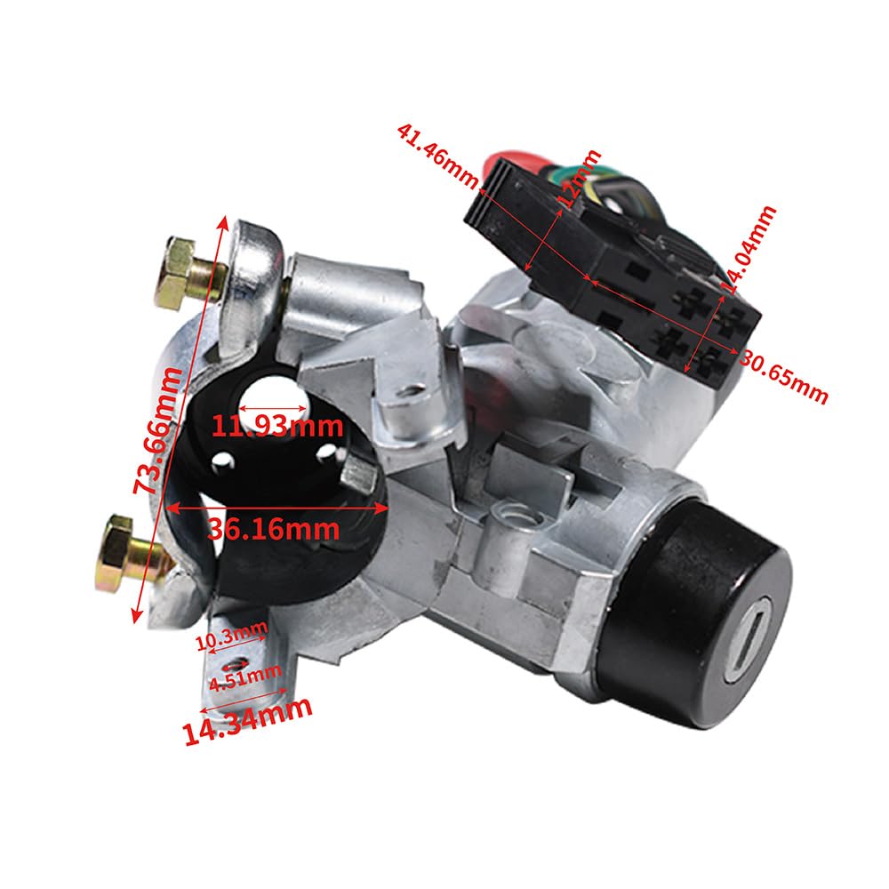 Interruttore di avviamento, cilindro di accensione, interruttore di bloccaggio con 2 chiavi, compatibile con Mercedes Sprinter Vito A9014600104