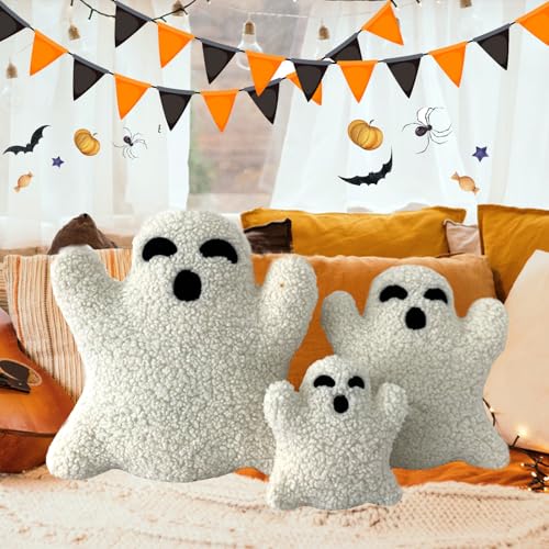 PTAEXCEL 3PCS Halloween Ghost Pillows, Ghost Plush...