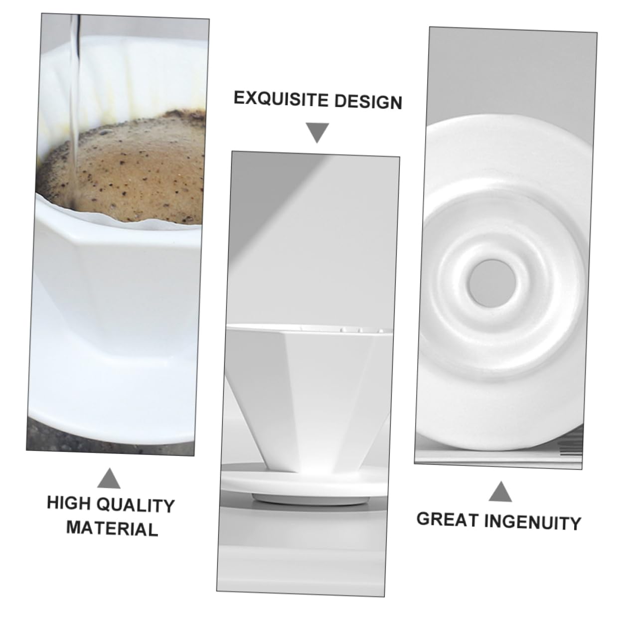 NUOBESTY 2 Stck. Kaffeefilterbecher Mit Filterkaffee Wenn Manueller Kaffeefilter Zubehör Für Die Kaffeezubereitung Kaffeetrichter Für Zu Hause Kaffeekanne Filtertasse Weiß Keramik