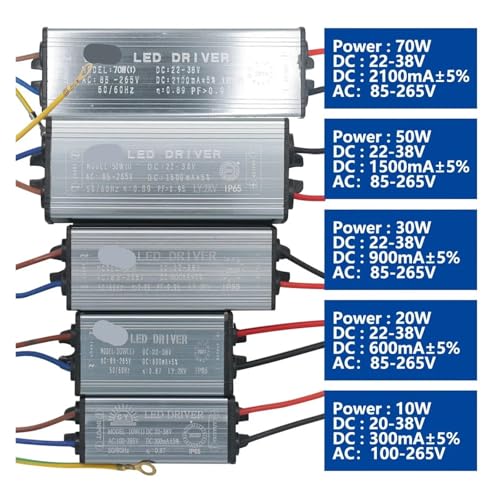 Alimentation LED 20W driver transformateur AC85V-265V DC20V-38V 600mA IP65 - 4