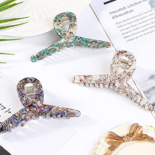 Mistofu Hair Claw Clips For Women 4.3 Inch Large Acetate Clip Nonslip Claw Thick Hair For Women And Girls, 3Pcs #TOP4