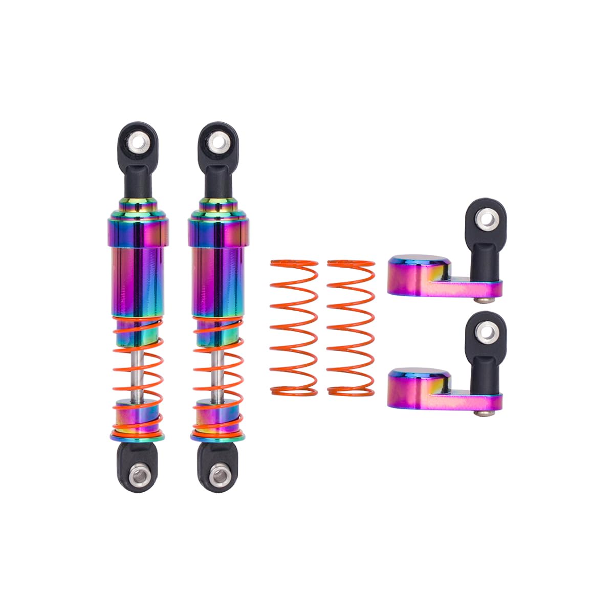 RC Shock Absorber 2 Pcs Dampers with Offset Cap for 1/10 Crawler SCX10 TRX4 Capra LCG Cheater Rigs VS4-10 90046 D90 (75mm 2pcs)