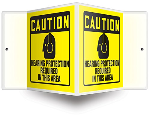 Panneau signalisation danger bruit Accuform Signs PSP365 plastique antichoc pour usines