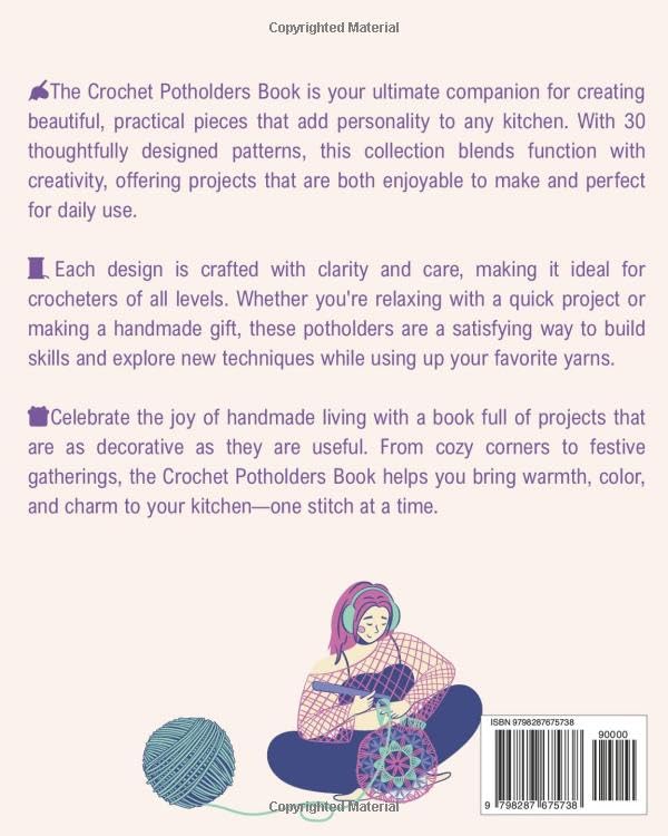 30 Crochet Potholders Books: Fun and Functional Patterns for Handmade Kitchen Decor - Image 2