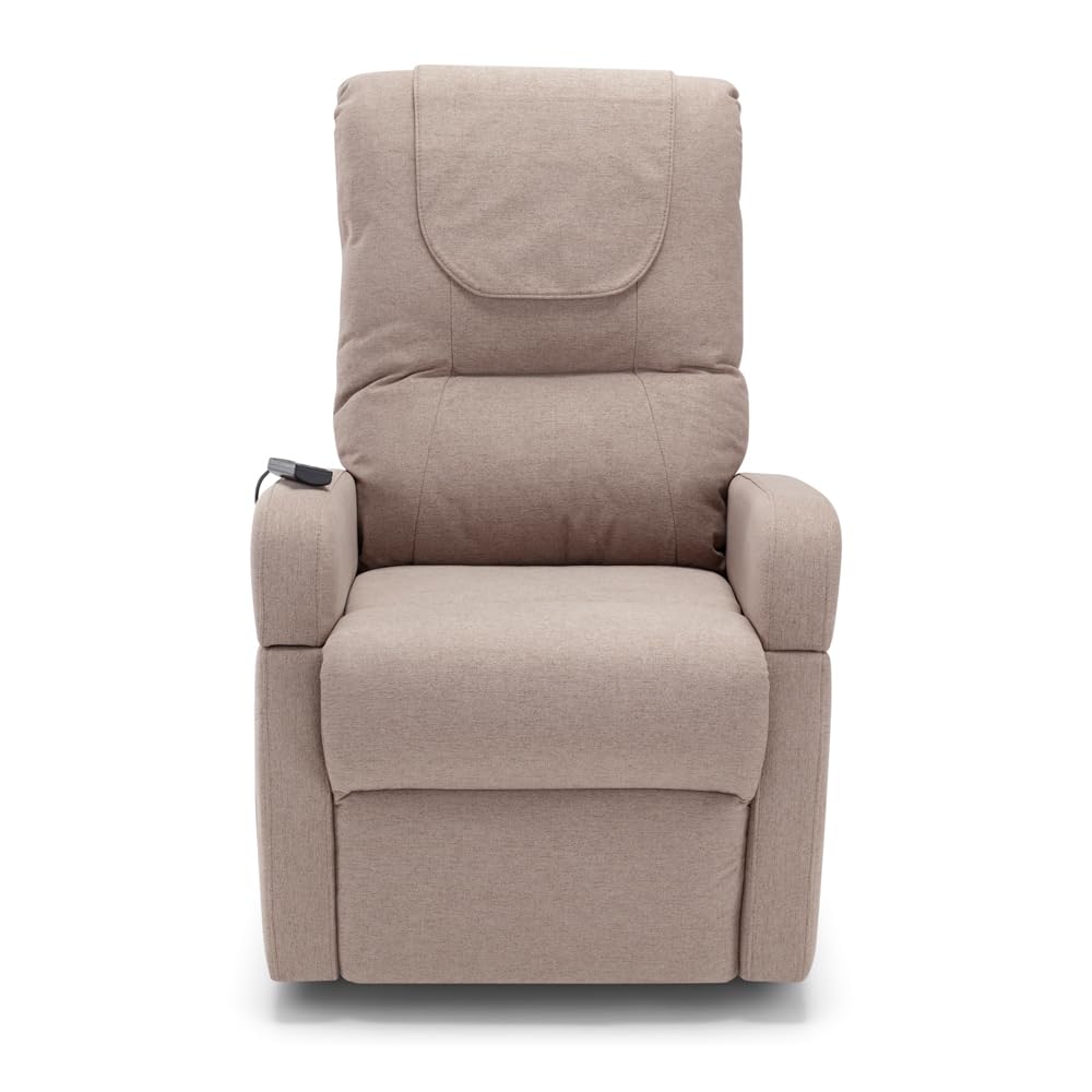 Poltrona Relax Elettrica Dubai 4 Motori 2 + 2, per anziani e disabili, 4 ruote, sistema reclinazione e alzapersona, funzione guida, batteria con 172 minuti di autonomia, tessuto idrorepellente