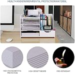 Organisateur de bureau à 4 niveaux Natwind avec support de fichiers, blanc | Accessoires de bureau pour fournitures de bureau, plateau à lettres, organisation de papier pour la maison, le bureau, la salle de classe