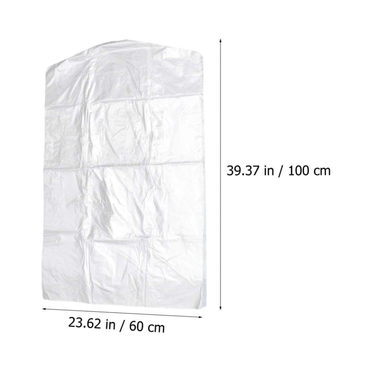 100 Stück Kleidersäcke aus Pp Kunststoff 60x100cm Schutzfunktion Wiederverwendbar für Chemische Reinigung und Staubschutz