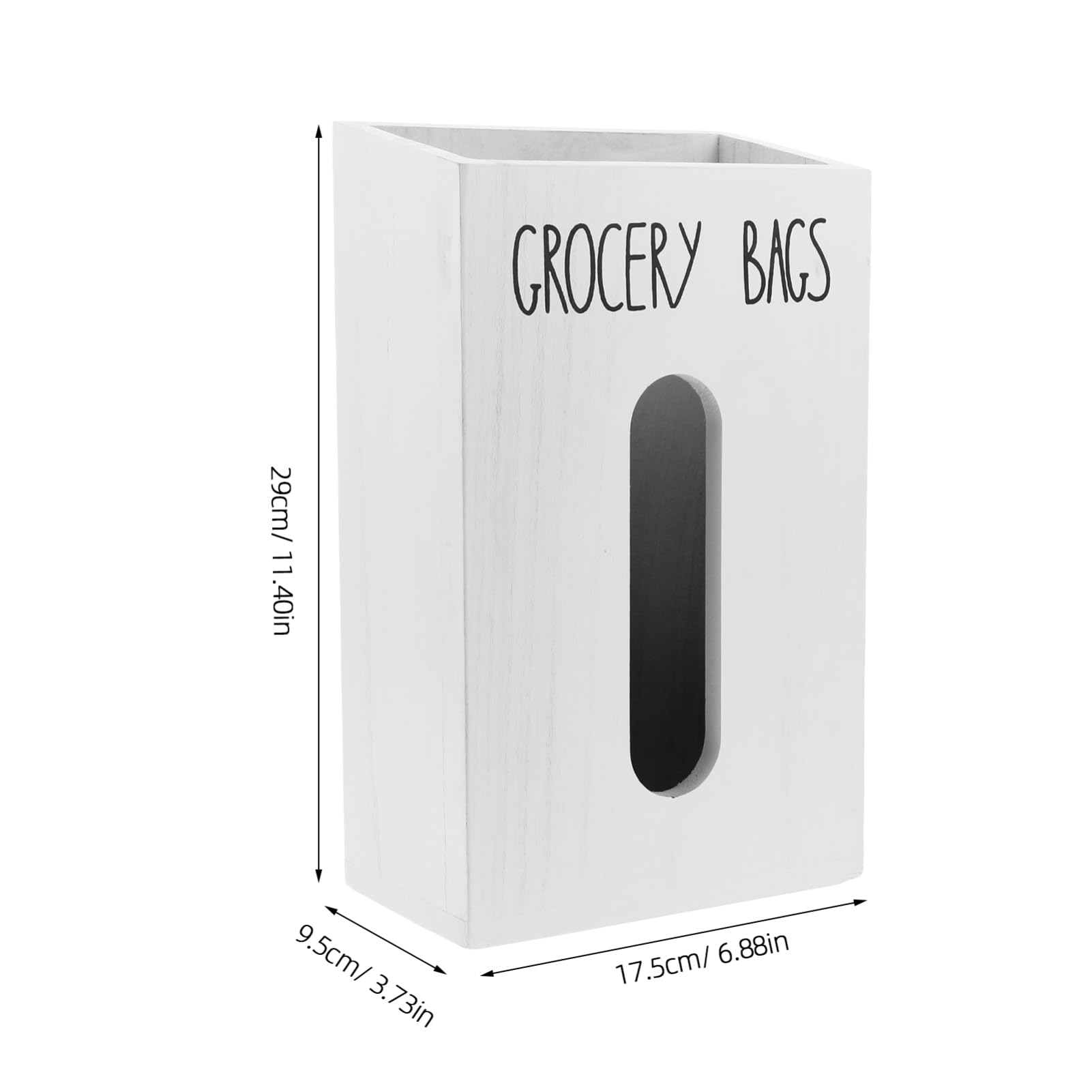 Luxshiny Müllbeutel Aufbewahrungsbox aus Holz Rustikaler Organizer für Plastiktüten und Einkaufstaschen Kompakter Spender für Küche und Büro Langlebig und Platzsparend