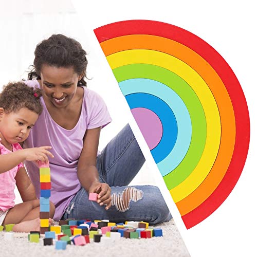 Blocchi di Costruzione in Legno Arcobaleno
