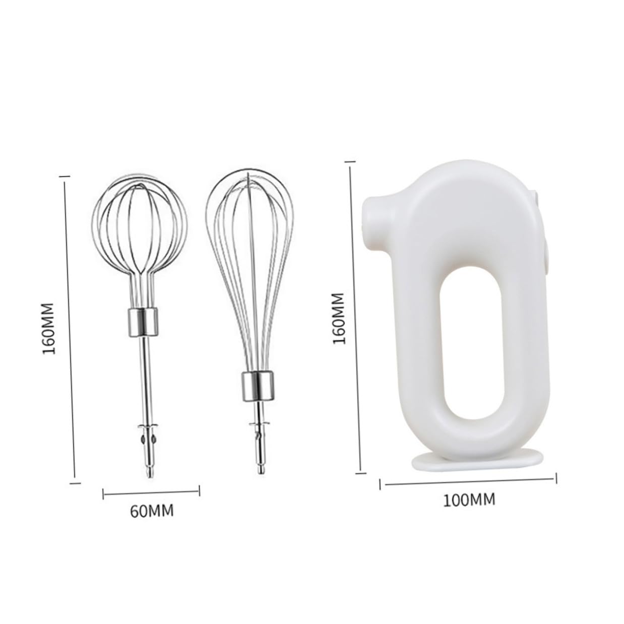 Sbattitore Elettrico Portatile Ricaricabile Bianco da Cucina