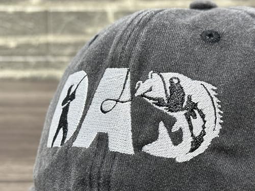 Image of Fishing Baseball Cap for Men Women, Adjustable Embroidered Fish Hat | Fishing Gear, Outdoor Adventure Design, Precision Embroidery Craft, One Size Adjustable Fit