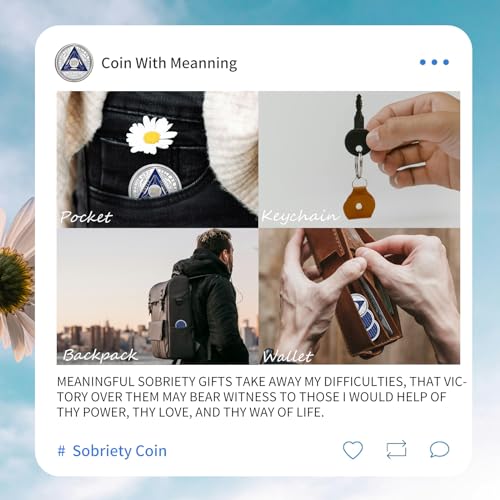 Image of Recovery Triangle 14 Year Sobriety Coin - Silver Roman Numeral NA AA Coins - 1-40 Prime NA /HA /AA Chips and Medallions - Narcotics Alcoholics Anonymous Sober Gifts for Men Women