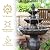 Sunnydaze Classic Tulip 46" Tiered Outdoor Water Fountain - 3-Tiered Outdoor Fountain for Garden, Patio, or Backyard - Dark Brown